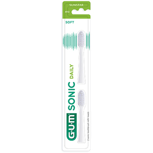 GUM SONIC DAILY REPLACEMENT HEADS-WHITE