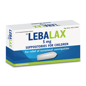 LEBALAX 5MG 10 SUPPOSITORIES CHILDREN
