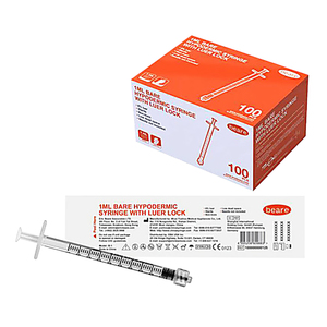 SYRINGE 1ML LUER LOCK BEARE 100~