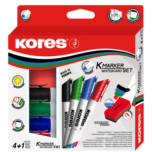 KORES K-MARKER WHITEBRD MARKER+ERASER 4~