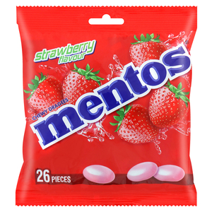 MENTOS STRAWBERRY BAG 26 PIECE