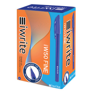 IWRITE BALLPOINT PEN FINE BLUE 50's