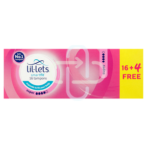LIL-LETS TAMPON SUPER MED-HEAVY FLOW 20