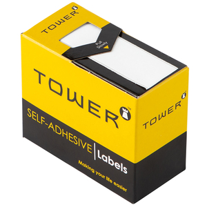 TOWER WHITE ROLL LABELS 20X75MM RECTANG