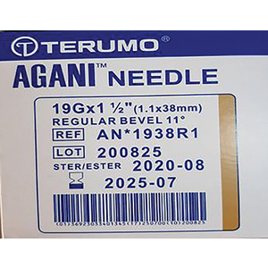 NEEDLE 19Gx38MM TERUMO IVORY 100~