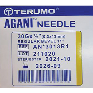 NEEDLE 30GX13MM TERUMO LIGHT YELLOW 100~