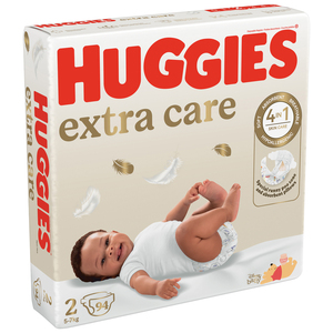 HUGGIES EXTRA CARE NEW BABY SIZE 2  94PK