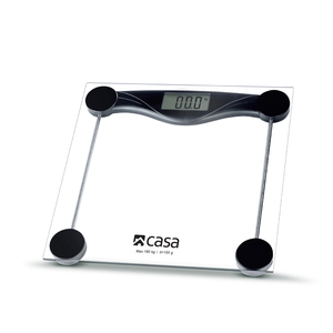 CASA DIGITAL CLEAR GLASS BATHROOM SCALE
