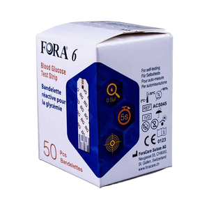 FORA 6 BLOOD GLUCOSE STRIPS PK 50