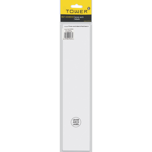 TOWER LEVER ARCH LABELS 12 - WHITE