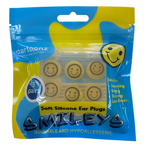 CIRRUS EARPLUGS SMILEYS CARTOONZ 3 PAIRS