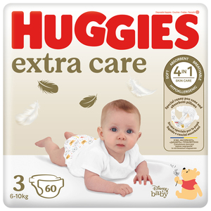 HUGGIES EXTRA CARE SIZE 3 PACK OF 60