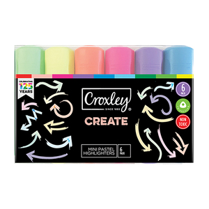 HIGHLIGHT CROXLEY CREATE MINI PASTEL 6's