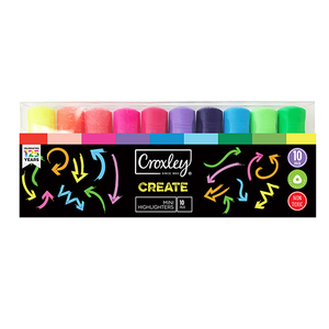 HIGHLIGHTER CROXLEY CREATE MINI 10 PACK