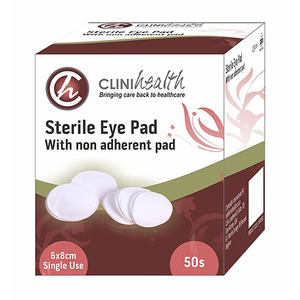 EYE PAD STERILE NON-ADH CLINIHEALTH 50~