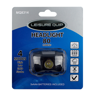 LEISURE QUIP HEADLIGHT 80 LUMENS STRAP