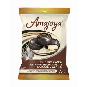 AMAJOYA LIQUORICE WHITE CHOCOLATE 75G