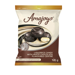 AMAJOYA LIQUORICE WHITE CHOCOLATE 125G