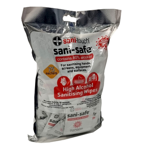 ALCOHOL 80% WIPE SINGLE SACHETS 75~