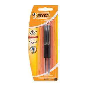 BIC CLIC MEDIUM BLACK PEN 2