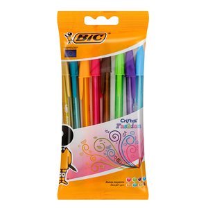 BIC CRYSTAL FASHION COLOURS POUCH 8 ASS
