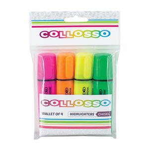 HIGHLIGHTER COLOSSO ASSORTED 4 WALLET