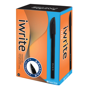 IWRITE PEN SOLID COLOUR BARREL BLACK 50~