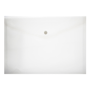 A4 PVC FOLDER WITH STUD CLEAR 180MIC 12~