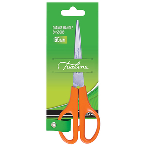 SCISSORS 165MM ORANGE HANDLE TREELINE 1