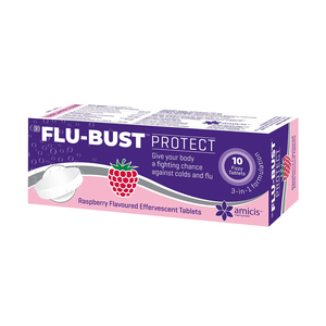 FLU-BUST PROTECT RASPBERRY EFF TABS 10