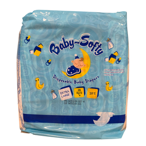 BABY SOFT DIAPERS XLARGE 20's 15kg+