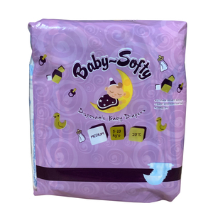 BABY SOFT DIAPERS MEDIUM 20's - 5 -10kg