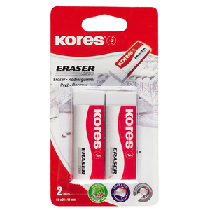 KORES LARGE ERASER WHITE BLISTER 2~