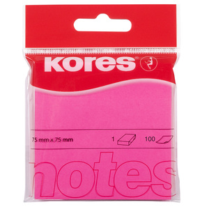 KORES NEON MAGENTA ADHESIVE NOTES 100's
