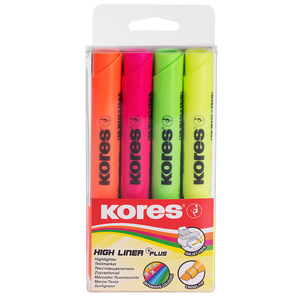 KORES HIGHLINER PLUS CHISEL TIP NEON 4~