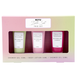 LADIES TRIO G/SET NUYU-SHOWER WATERMELON