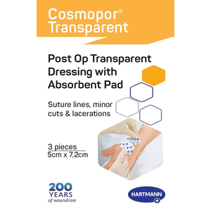 COSMOPOR 5CM X 7.2CM TRANSPARENT 3'S