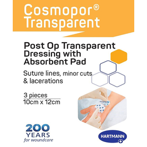 COSMOPOR 10CM X 12CM TRANSPARENT 3'S