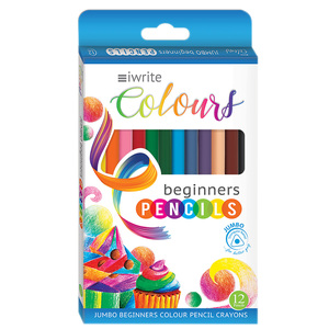 IWRITE JUMBO BEGINNERS PENCILS 12's