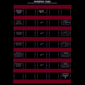 NUMERIC LABEL 33MM LIGHT BLUE 5's~
