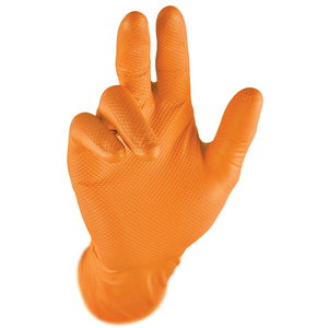 GLOVE GRIPPAZ NITRILE ORANGE 50'S