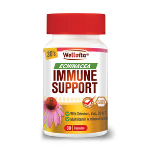 WELLVITA IMMUNE SUPP + ECHINACEA 30 CAPS