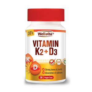WELLVITA VITAMIN K2 & D3 30 CAPSULES