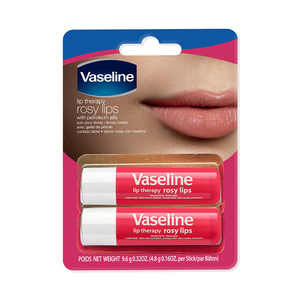 VASELINE LIP THERAPY ROSY LIPS 2X4.8G ~