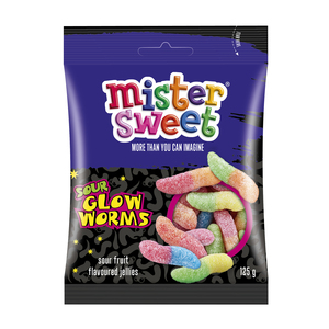 MISTER SWEET SOUR GLOW WORMS 125G