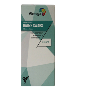 GAUZE 50X50MMX4PLY NWOV ALMEGA 100~