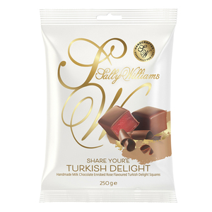 SALLY W TURKISH DELIGHT MILK CHOC 250G