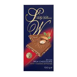 SALLY W ALMOND NUTS BEL MILK CHOCO 100G
