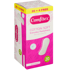 COMFITEX PANTYLINERS 20+4 FREE UNSCENTED