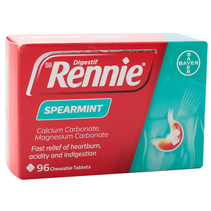 RENNIES TABLETS SPEARMINT 96